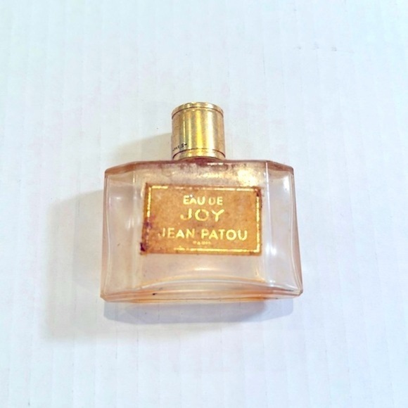 Vintage Eau De Joy Jean Patou Paris Mini Empty Perfume Bottle & Lace Perfume Box - Picture 2 of 3